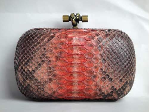 Bottega Veneta Clutches New Knot 8651 orange silver